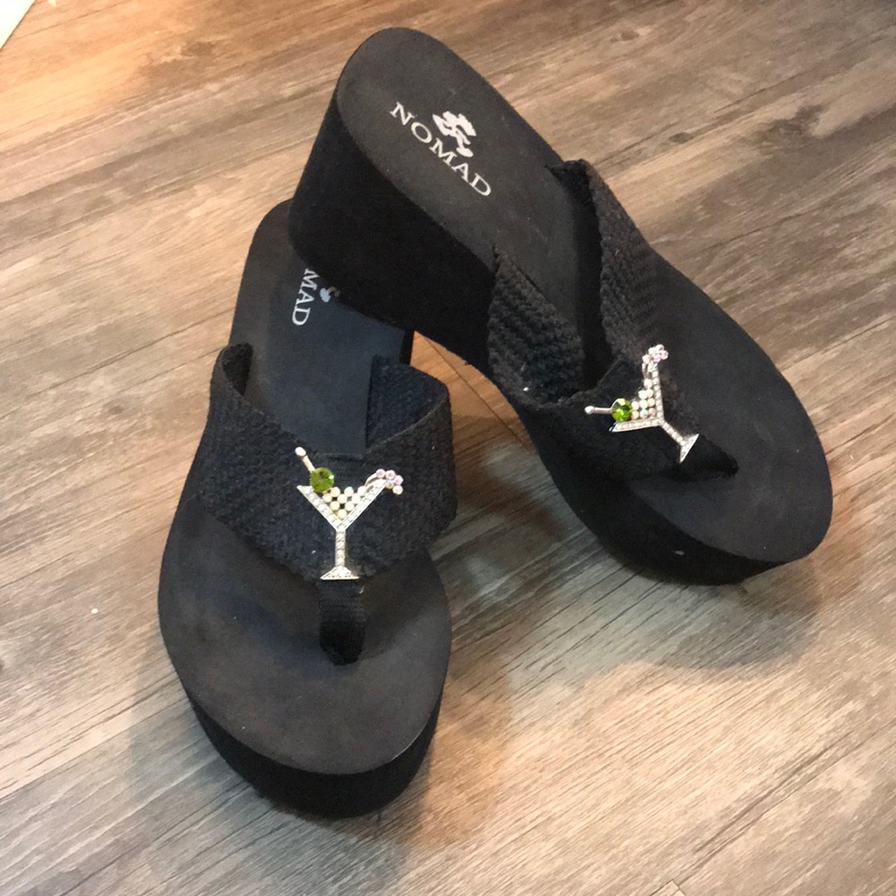 Nomad rhinestone embellished flip flop
